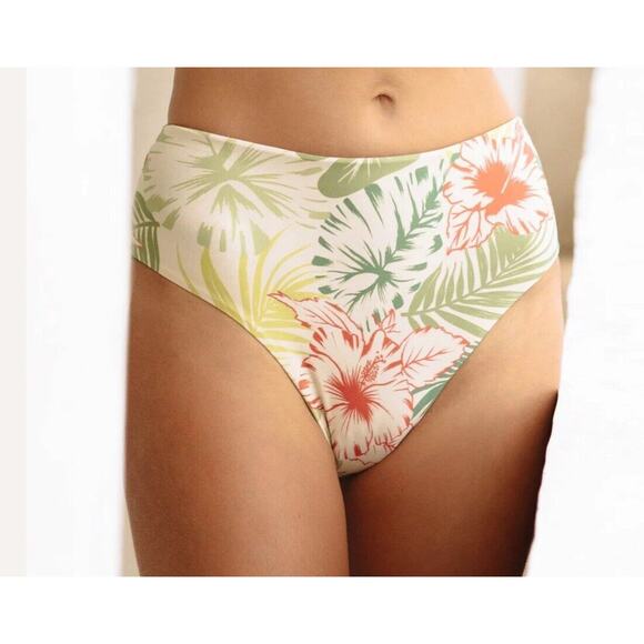 Kenny Flowers Swim Bikini Bottom High Waist The Capri Ribbed Swimwear - Picture 7 of 9